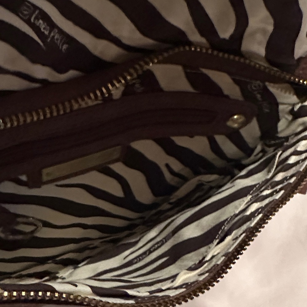 Linea Pelle Brown Leather Crossbody Bag - Picture 11 of 13